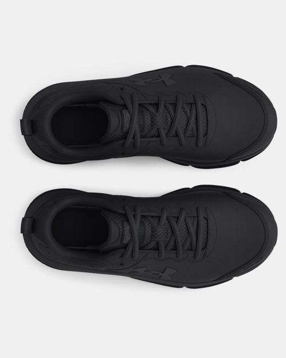 Boys' Grade School UA Assert 10 Uniform Synthetic Running Shoes in Black image number 2